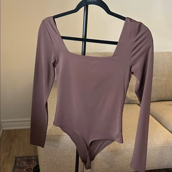 Original Contour Squareneck Bodysuit - Brown - Size Medium - Picture 6 of 8